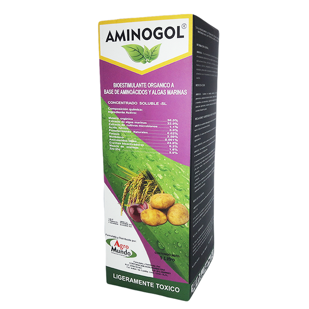 Bioestimulante Aminoacidos y Algas Marinas Agromundo Aminogol x 1l
